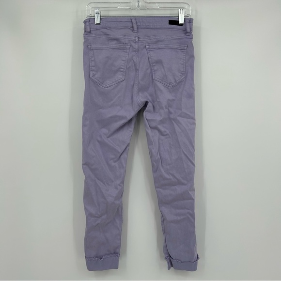 Kut From The Cloth Purple Raw Hem Rolled High Waisted Skinny Jeans - Picture 4 of 4
